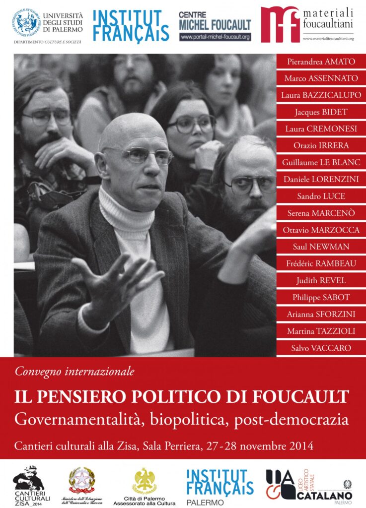 International Congress | Il Pensiero Politico Di Foucault Governamentalità, Biopolitica, Post-democrazia | Palermo, 27 – 28 Novembre